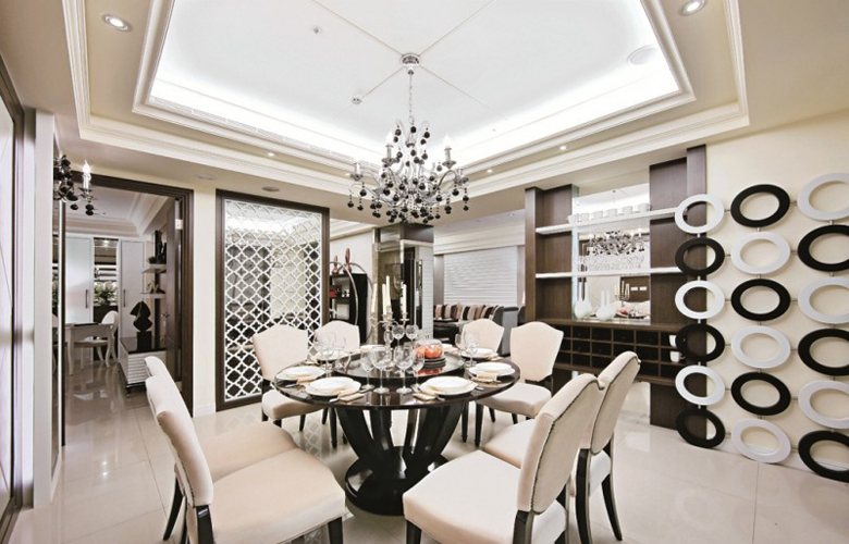 金融世家华苑：12.9万新古典128㎡奢华三居